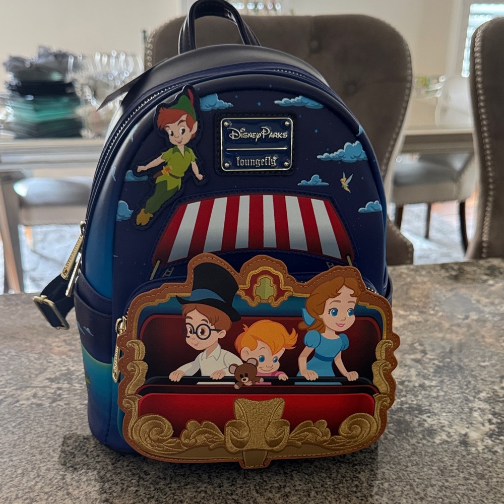 Disney Parks Loungefly Peter Pan's Flight Mini Backpack